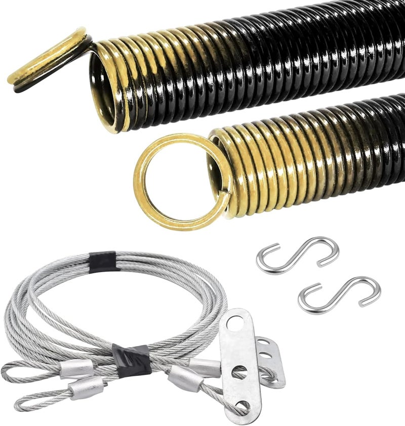 HARDWAREX SUPPLY Heavy Duty Electrophoresis Extension Garage Door Springs for 7ft high (180LB-Gold) - Image 1
